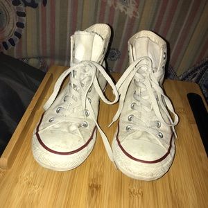 White hightop converse